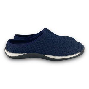 LL Bean Sport Slip On Mules 299740 Comfort Shoes Sneakers Woven Blue Women 6M